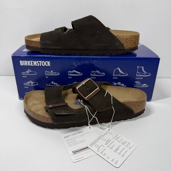 NIB• Birkenstock Arizona Soft Footbed Suede Leather
Size:37 L6/M4 Normal Width - Picture 1 of 8